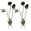 2 Pcs Whimsical Metal Carnivorous Plant Garden Stakes, 25-Inch Large Venus Flytrap Sculpture, Rust-Resistant Outdoor Yard Art for Patio, Flower Bed,