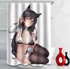 Tenda da Doccia Nuda con Stampa di Ragazza Anime Seno Grande Sedere Grande Forniture per Bagno Decorazione Bagno Impermeabile di Alta Qualità con Gancio