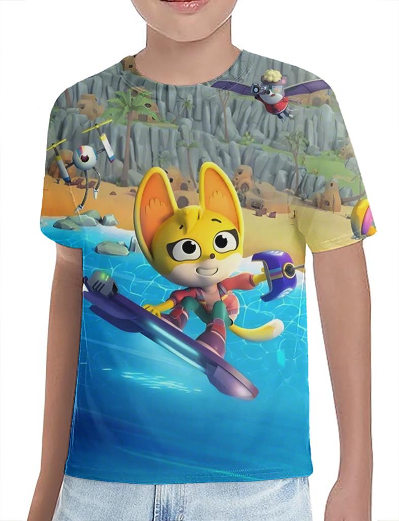 Summer 3DPrinting The Creature Cases Children's animated series Tops Anime T-shirt Sam Snow and Kit Casey Cartoon Print Casual   Cute T-shirt