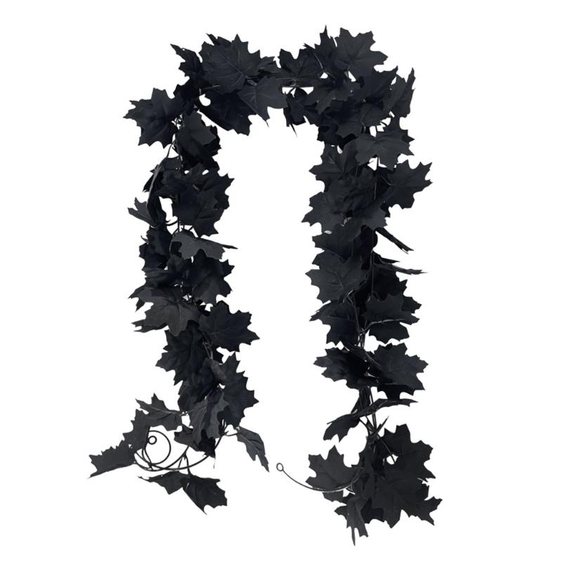 

6.56ft Realistic Artificial Leaf Hanging Plant Ornament Thanksgiving Fall Decoration for Mantels Window Wall Halloween