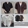 [OkYiLi] Men's Short-Sleeved Shirt, Summer Casual, Breathable, Lightweight, Loose Fit, Plus Sizes, Stylish, Plain, Lightweight, Soft, Cool Top, Spring