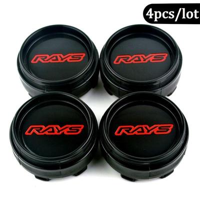 4pcs/lot RAYS Racing Emblem 60MM 65MM Car Wheel Center Hub Caps Badge Accessories for Modification Car Wheel Hub Cover