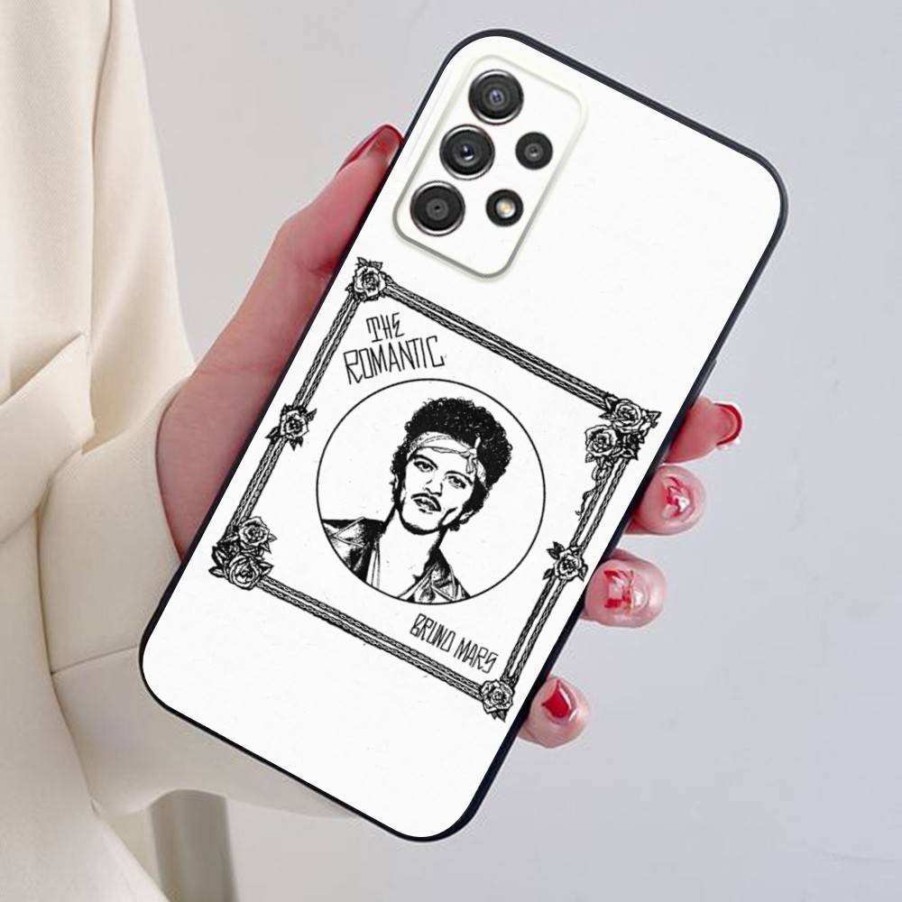 The Romantic B-Bruno M-Mars Phone Case For Samsung S24,21,22,23,30,Ultra,20,Plus,Note,10,9,Black Soft Silicone Case