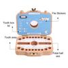 Camera Shaped Tooth Holder for Kids Fetal Hair Storage Safety Latch Baby Tooth Save Box Type 2