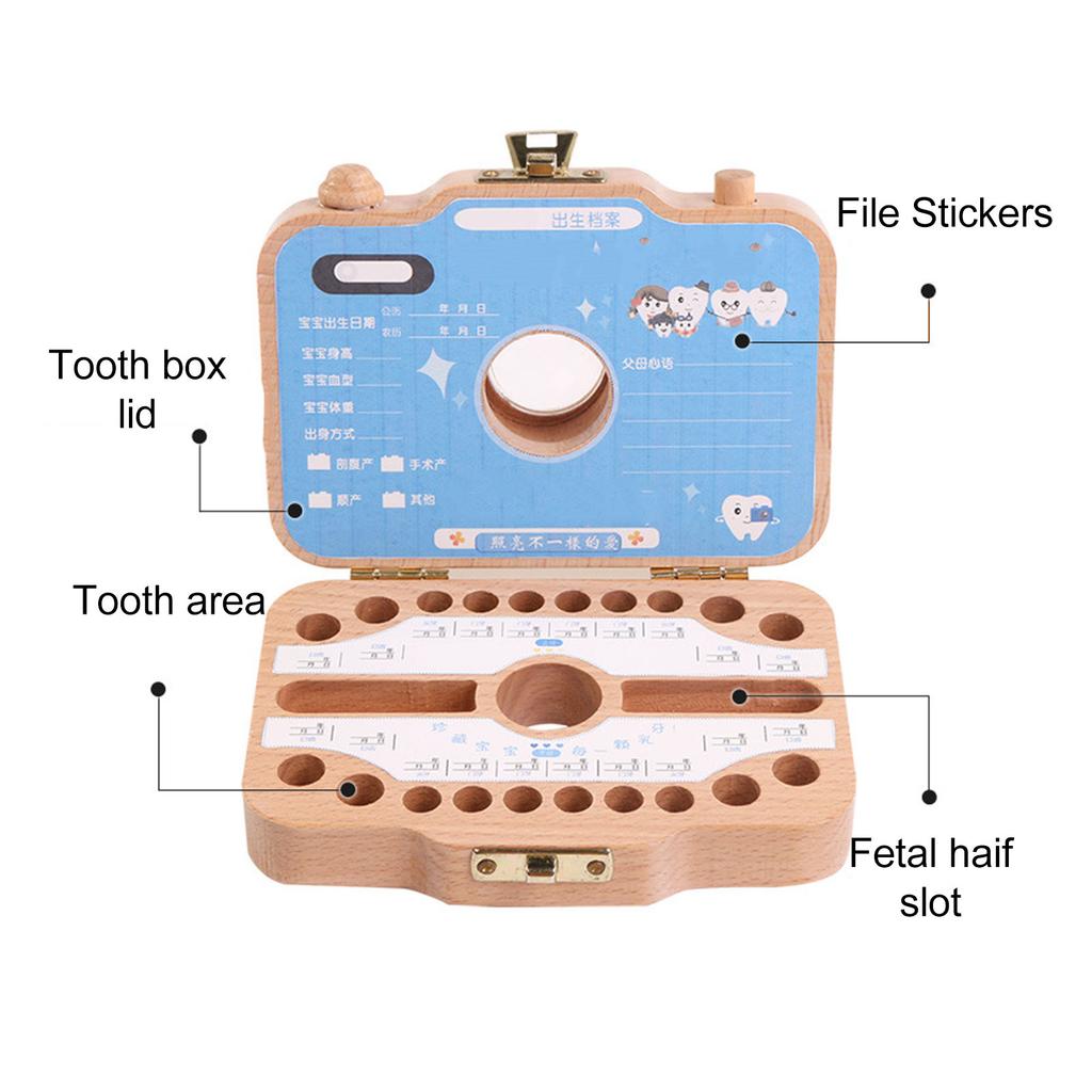 Camera Shaped Tooth Holder for Kids Fetal Hair Storage Safety Latch Baby Tooth Save Box Type 2