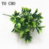 YO CHO Künstliche Pflanzen Plastikzweige Grünes Gras Kunstpflanzen Zweige Blätter Gras Blumenarrangement Hochzeitsparty Heimdeko