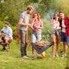 TG71416 Folding tourist grill, portable round charcoal grill, mini grill grate