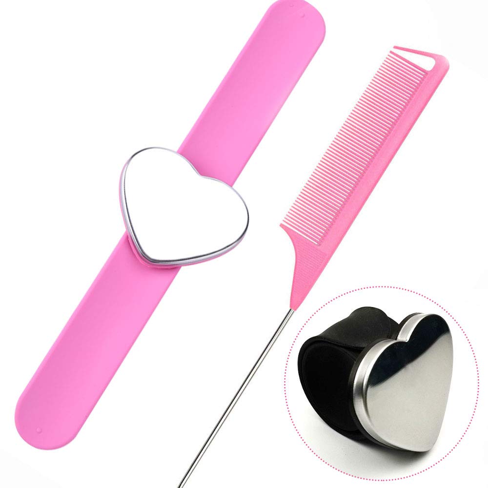 Braider Band and Comb Magnetic Braider Wristband With Parting Comb Bobbie Pin Hair Clips Magnetic Bracelet For Hairstylist Braiding Band Pin Holder