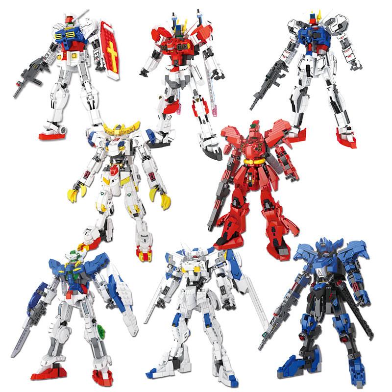 Warriors Mecha Robot Assemble Building Block Models Toys Desktop Gift Ornaments