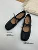 Retro Pleated Round Head Mary Jane Shoes Bow Ballet Shoes Women's Korean Version Versatile Comfortable Versatile Soft Sole Single Shoes