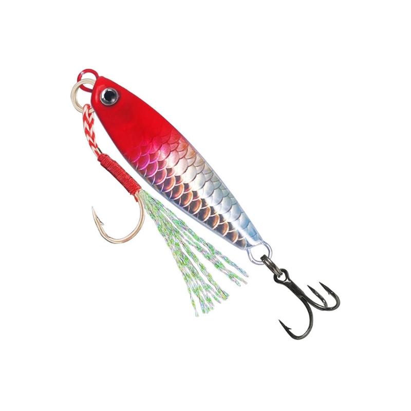 

10g/20g Spinner Baits with Treble Hook Cast Jigging Spoon Lures Freshwater Saltwater Sinking Fishing Baits Spinnerbait