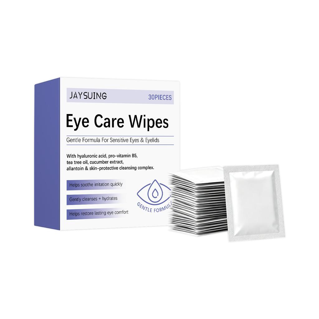 Eye care wipes, soft and delicate, provide continuous moisturizing, portable, individually packaged, gentle and adaptable wet wipes