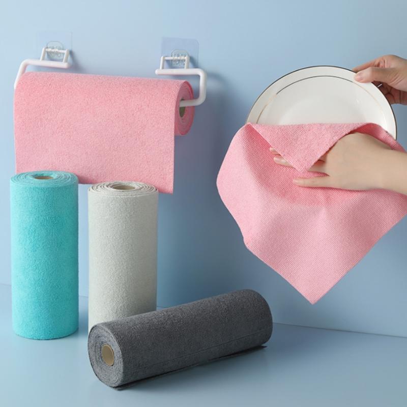 1 Rolka/20 Sztuk Ściereczek Czyszczących z Mikrofibry Wielokrotnego Użytku Ręczniki Niekłaczące do Kuchni Super Chłonne, Szybkoschnące Ręczniki Kuchenne