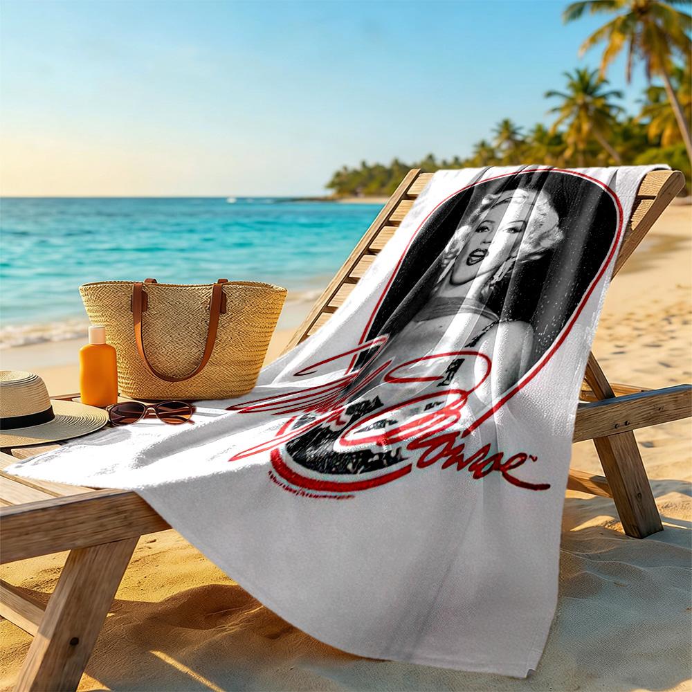 Marilyn Monroe Iconic Pose Beach Towel Super Soft & Absorbent Comfortable Lightweight