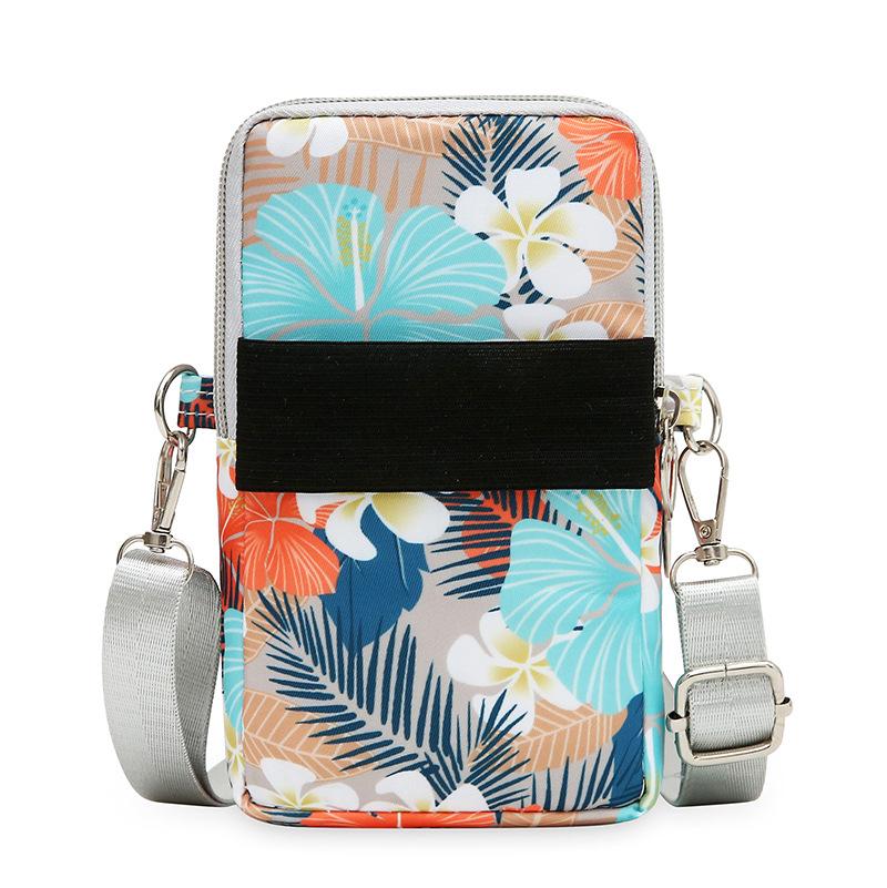 Blumenprint Design Mode Umhängetasche Mehrere Taschen Handgelenktaschen Freizeit Trendig Leicht Mini-Geldbörse Clutch