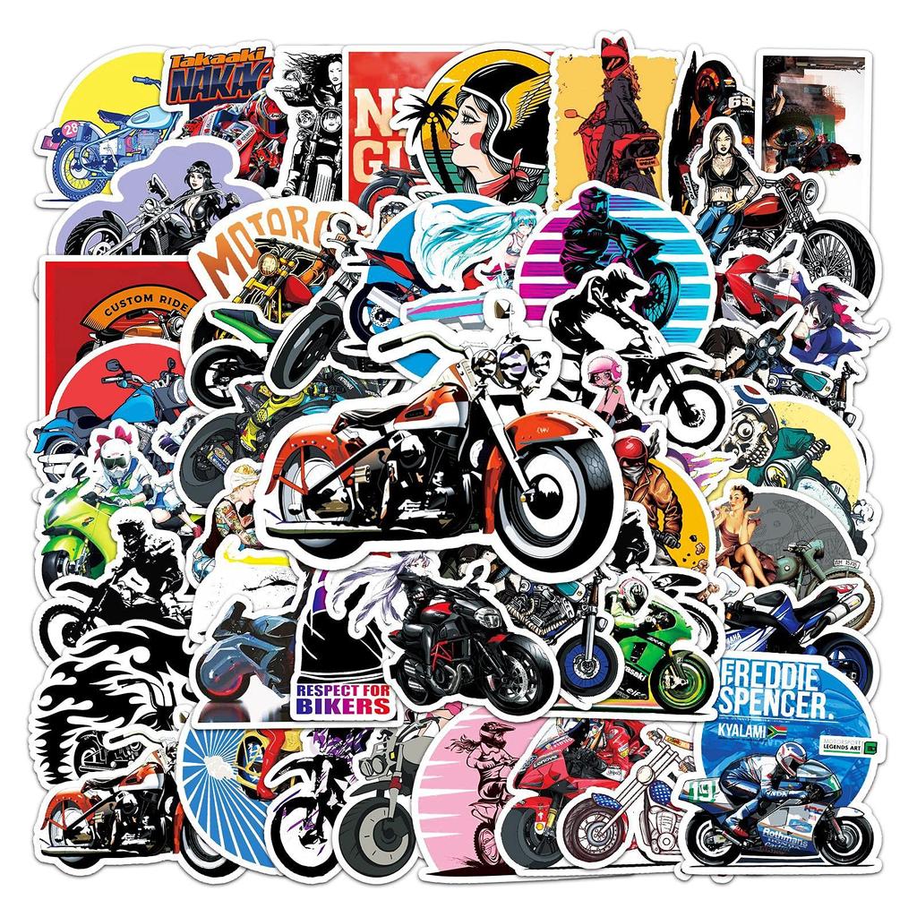 Motorcycle Bike Beauty Female Rider Racing American Bike Girl Sticker (50 YY)
