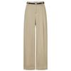 MO&Co. 100% Linen Wide-Leg Casual Pants with Belt