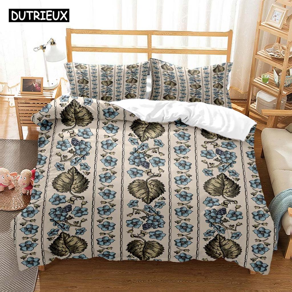 Plant Flowers Digital Print Polyester Bedding Sets Child Kids Covers Boys Bed Linen Set For Teens Bedding Set