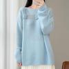 2026 Autumn/Winter Pure Wool One-Shoulder Knit Sweater with 3D Embroidery