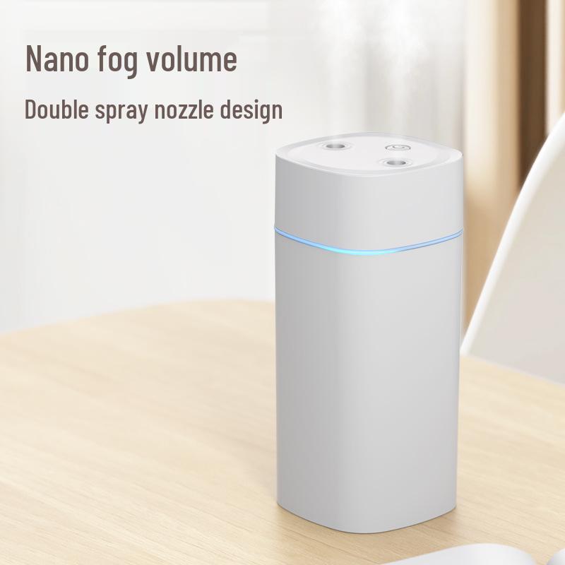 Zhencai 600ml Dual Spray USB Humidifier for Bedroom