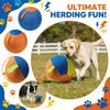 Herding Ball For Dogs – Orange & Blue Dog Ball For Large Dogs, Dog-Visible Colors, Oxford Fabric, Non-Chew Interactive Dog Toy For Outdoor Training