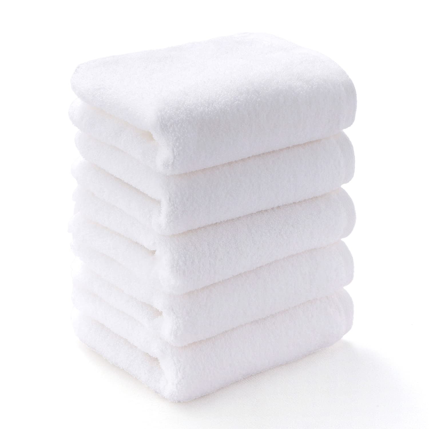 

Фабрика полотенец Lab Мягкие полотенца для лица, набор из 5 штук [Softy], Белый, Пушистый, 100% хлопок, Быстросохнущий, 003, Прибл.. 34 x 80 см