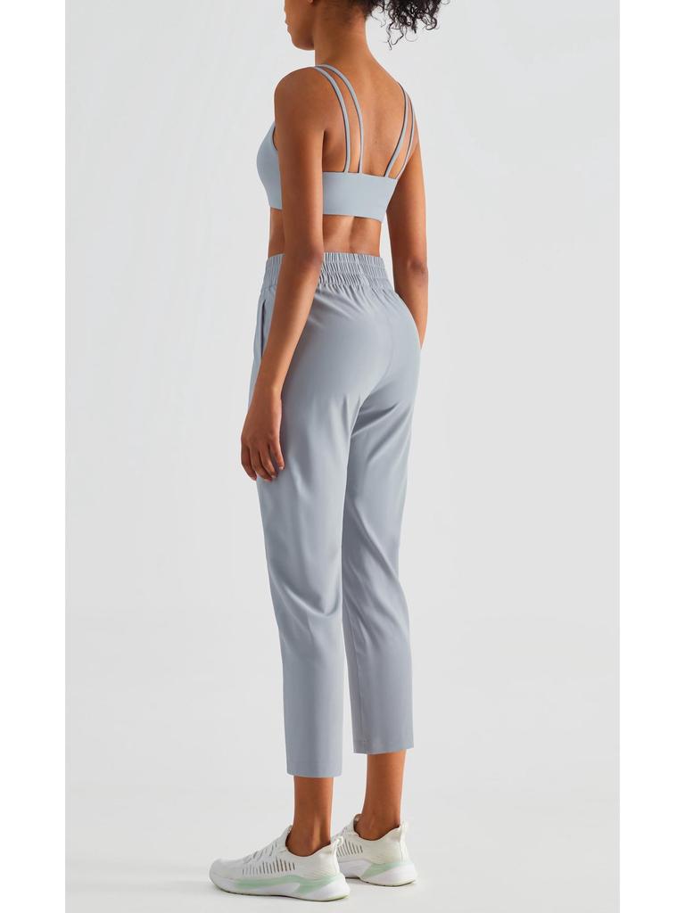 Aidu Women's Quick-Dry Casual Cycling Pants: Loose, Sun-Protective, Light, and Ideal for Outdoor Training and Fitness.