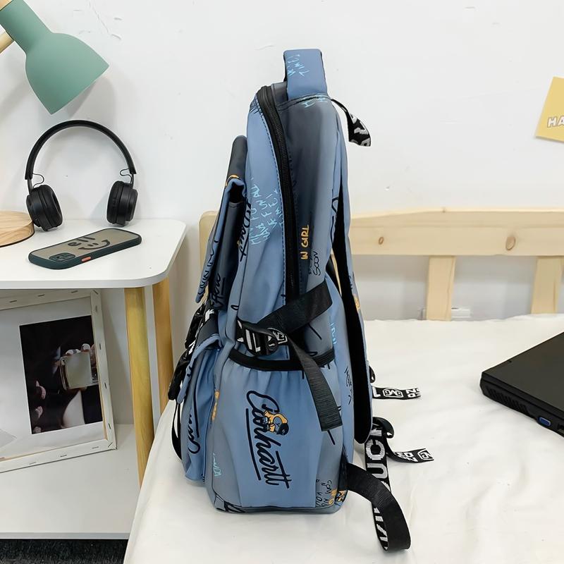 Large Capacity Student Schoolbag Unisex Printed Backpack