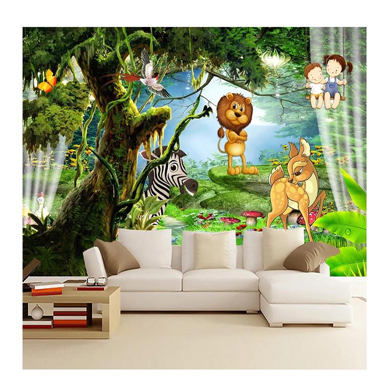 

3D Fantasy Forest Aesthetic Cartoon Children s Room Photo Wall Murals Wallpaper Living Room Kids Bedroom Murals 200 cm(W) x 140 cm(H)