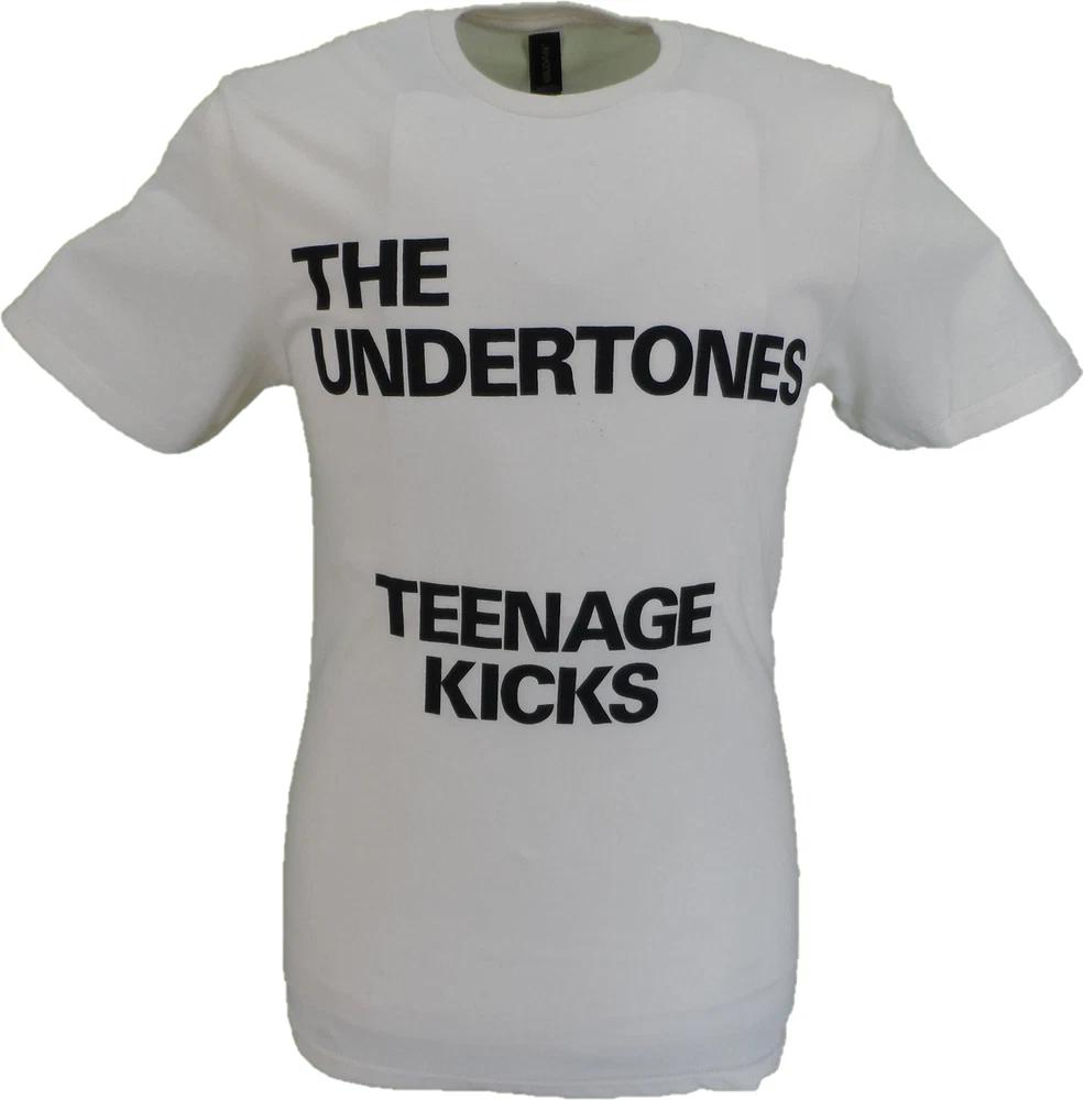 Unisexs Official Undertones Teenage Kicks Logo Off White T Shirt S