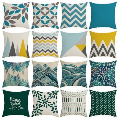 Grenzüberschreitend bedruckter Kissenbezug aus Polyester und Leinen für Sofa und Wohnzimmer