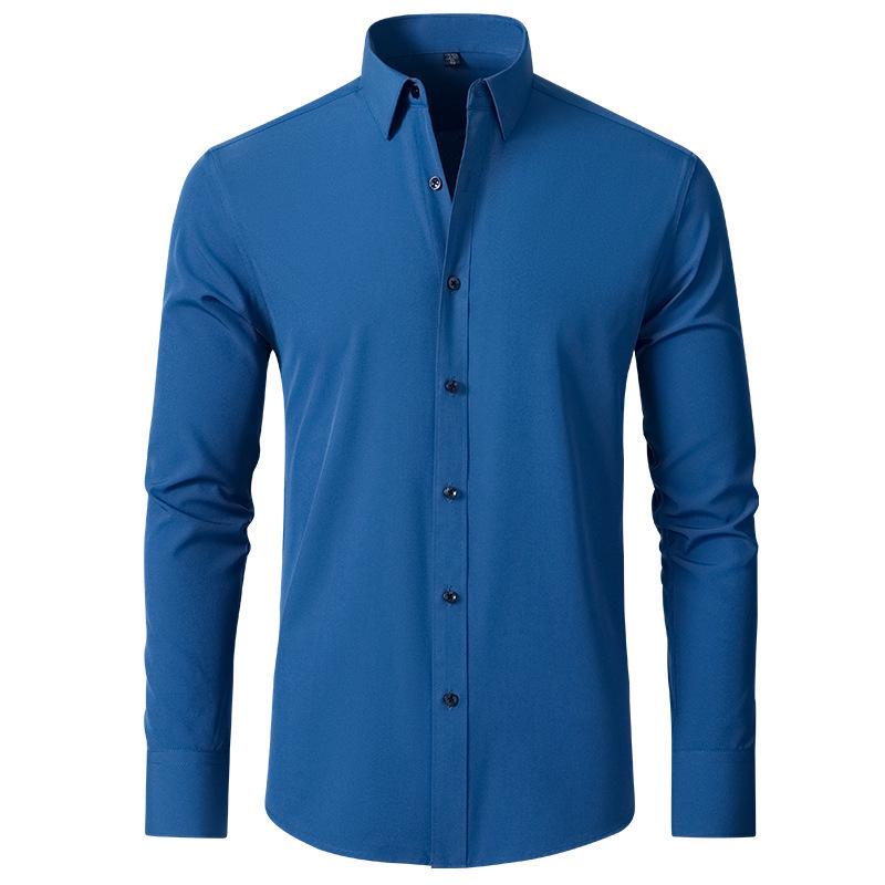 Men's Slim Fit Stretch Korean Style Business Casual Shirt