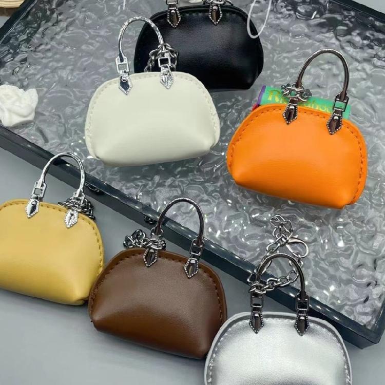 Small Keychain Bags Pendant Fashion PU Leather Keyring Decors for Women Bag Charm for Travel Sports and Daily Use