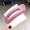 Korean Frosted Large Hair Clips For Women Girl Hair Accesories Fashion Color Solid Acrylic Hairpins Toothed Non-slip BB Barrette