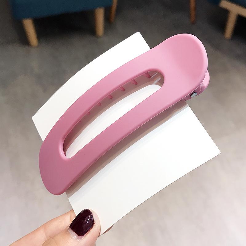 Korean Frosted Large Hair Clips For Women Girl Hair Accesories Fashion Color Solid Acrylic Hairpins Toothed Non-slip BB Barrette