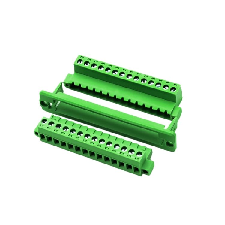 Solderless Push in Terminals with Flange Fixed Panel 5.08Mm Spacing Terminals Block Connector for Electrical Connection