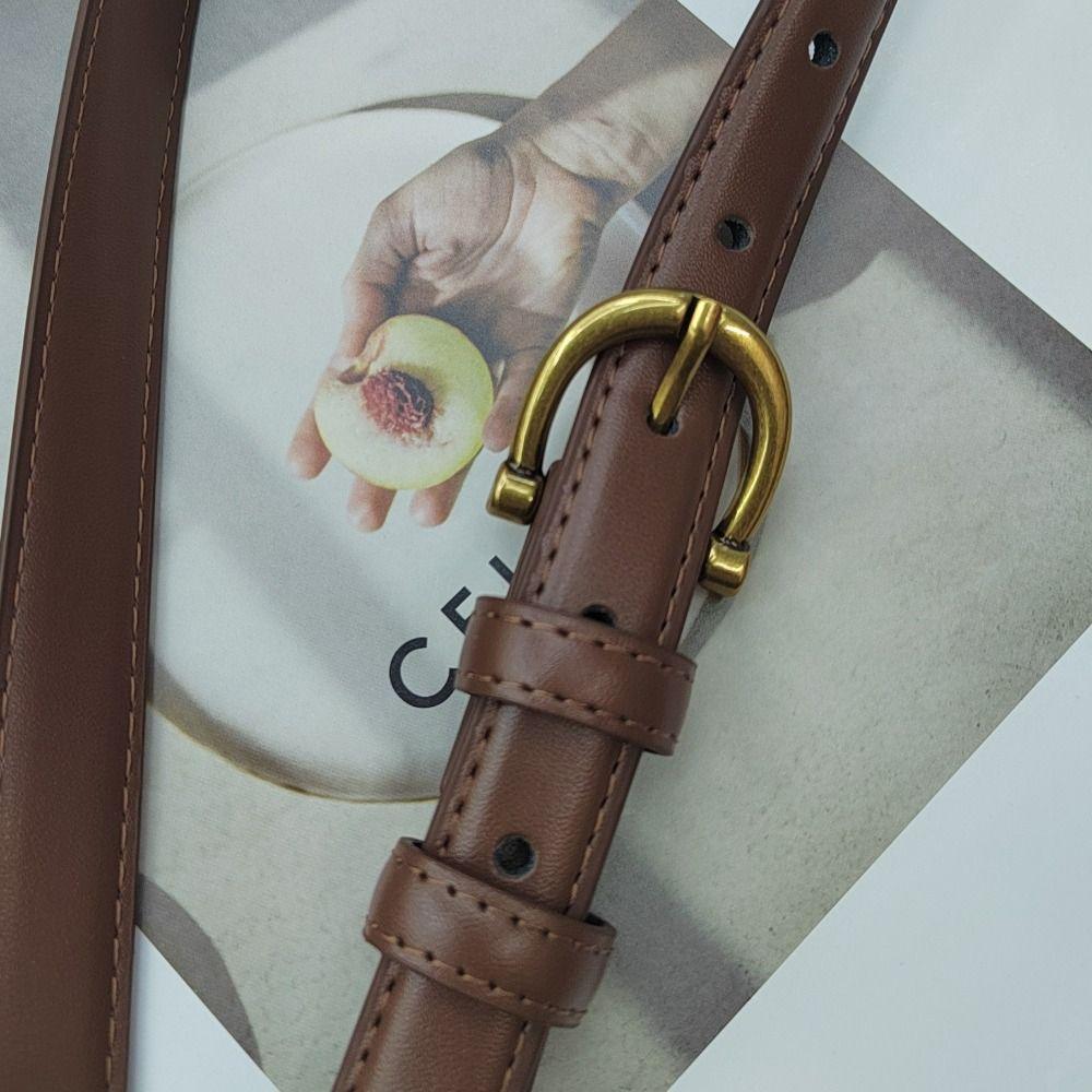 Versatile PU Leather Belt Simple Trendy Waistband Retro Waist Belt  Dresses Decoration