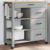 VidaXL Kitchen Trolley MONZA 84x40x88.5 Cm Solid Pine Wood 376113