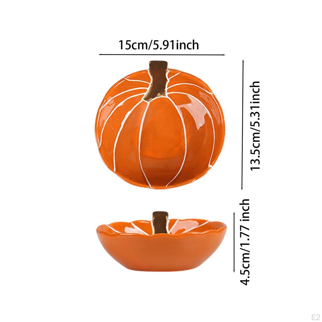 Halloween Ceramic Pumpkin Dinnerware Food Storage Serving Container for Party Table Centerpiece