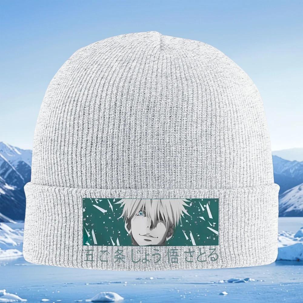 Anime Character Art Face Background Unisex Women Unisex Knitted Hat Beanie Pullover Cap Winter Thermal Warm Christmas Outdoor