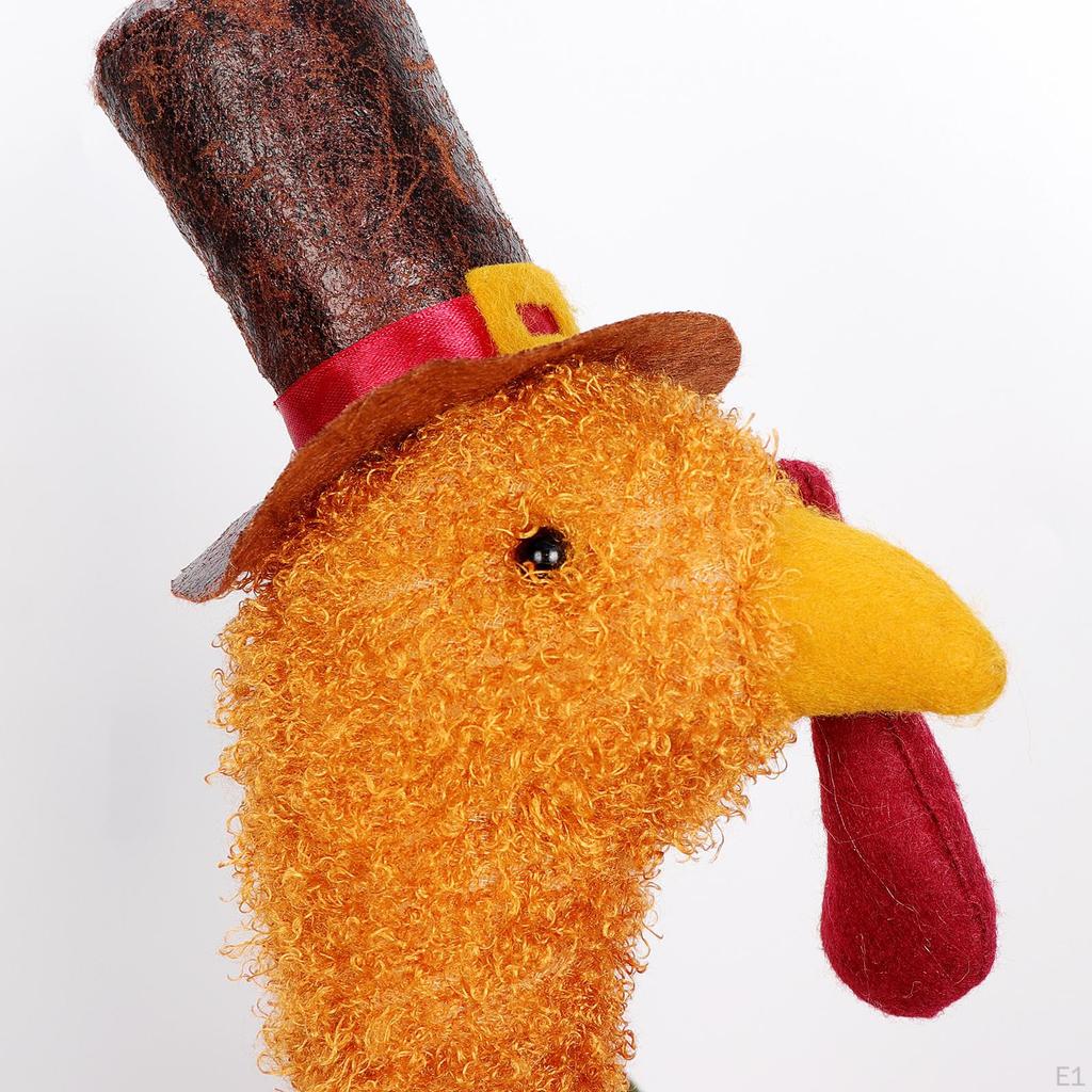 Autumn-Themed Turkey Doll for Festive Table Arrangements