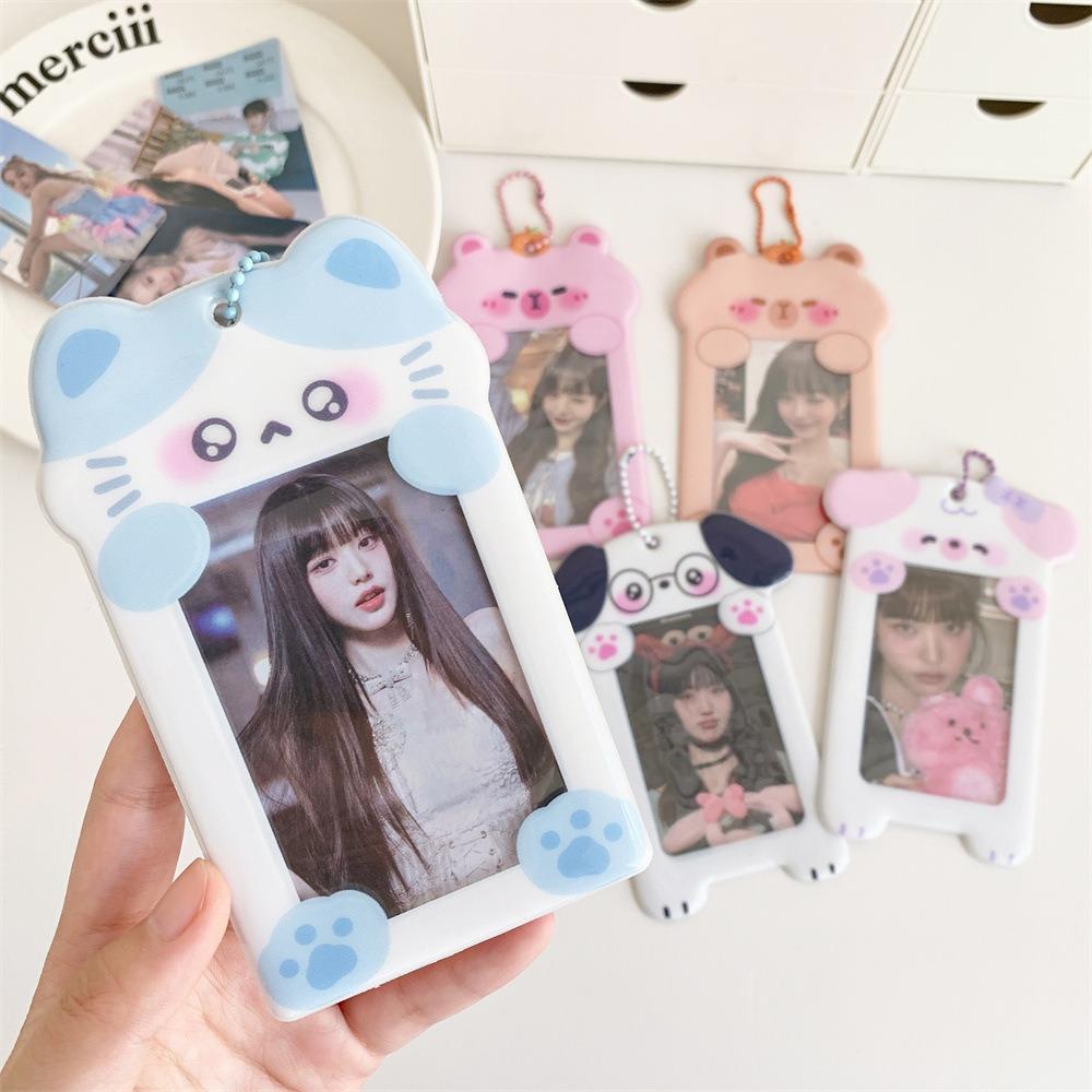 Korean Style Photocard Holder Capybara Bus Card Holder Cute Puppy Card Sleeve Student