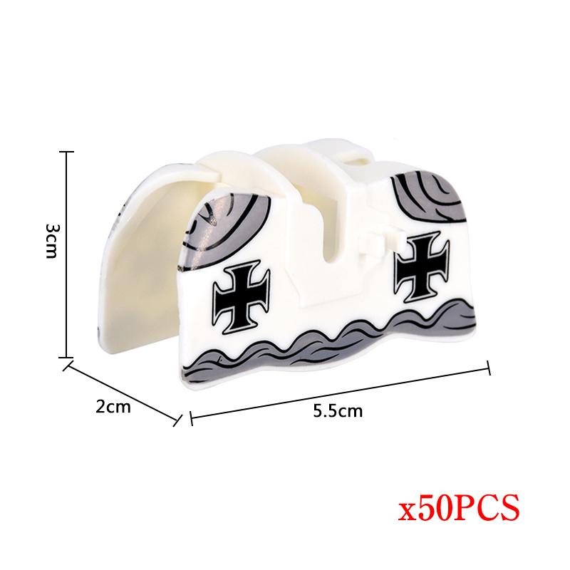 MOC 50 Stück Mittelalter Militär Mittelalter Ritter Kriegspferd Rüstung Pferdeleine Actionfiguren Bausteine Steine Spielzeug Kindergeschenk