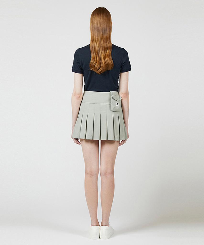 AVEN Banded Pleated Skirt Mint