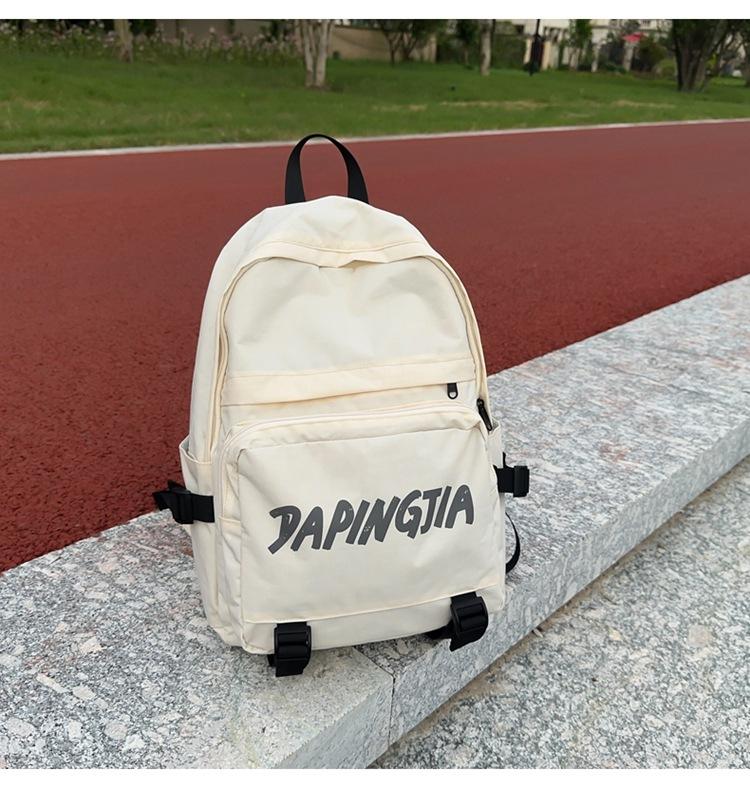 

Retro Japanese simple backpack, new junior high school student class schoolbag, large-capacity student travel backpack