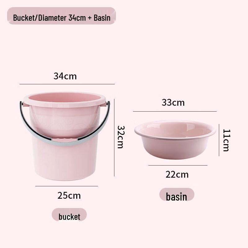 ZISIZ Thickened Plastic Portable Water Bucket