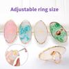 1Pc Resin Stone Nail Art Palette Finger Ring False Nails Tips Drawing Color Mixing Display Diy Manicure Polish Gel Tool
