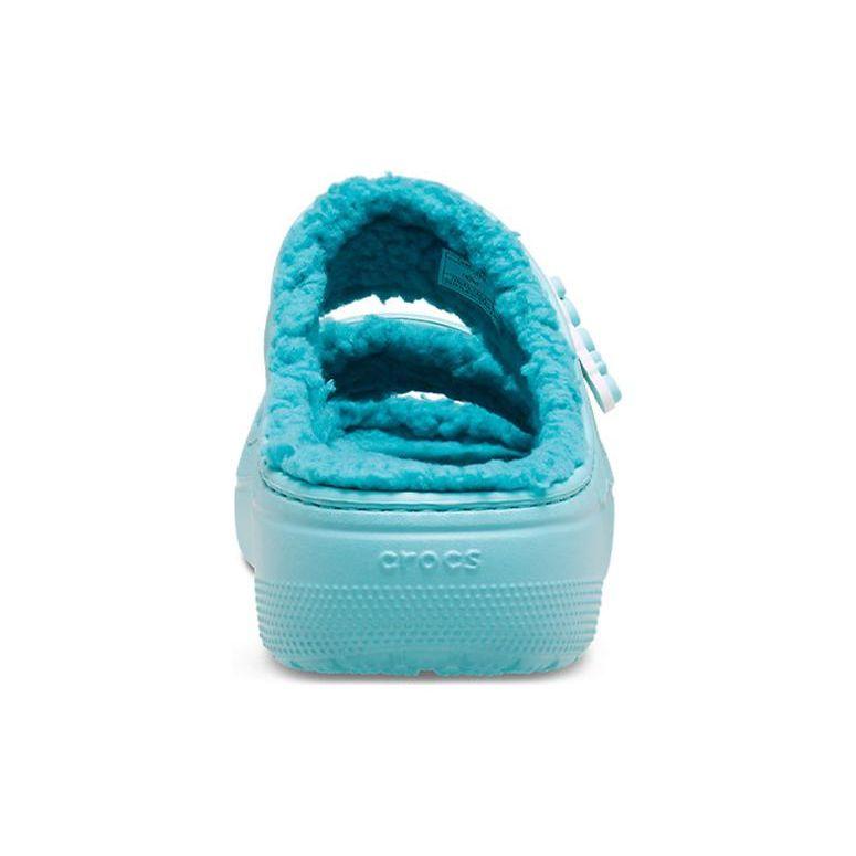 Crocs Classic Fuzzy Slippers Unisex Slippers Blue 207446-4SS