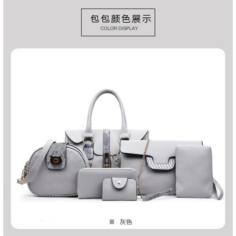 Women's Bag New Fashionable Six-piece Set, Mother and Child Bag Large-capacity Shoulder Portable Messenger Bag