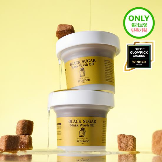 SkinFood Black Sugar Mask Wash-Off 120g Double Plan (Main Product + Main Product)